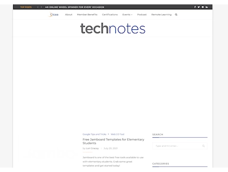 Screenshot of a quality blog in the chrome os niche