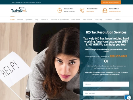 Screenshot of a quality blog in the tax lawyers niche